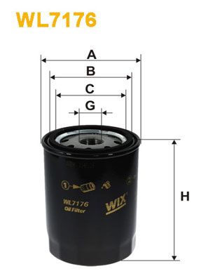 WIX FILTERS Масляный фильтр WL7176